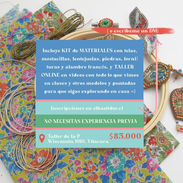 Taller de bordado de Joyas con telas | PRESENCIAL 19 de Julio - Image 3