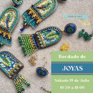 Taller de bordado de Joyas con telas | PRESENCIAL 19 de Julio